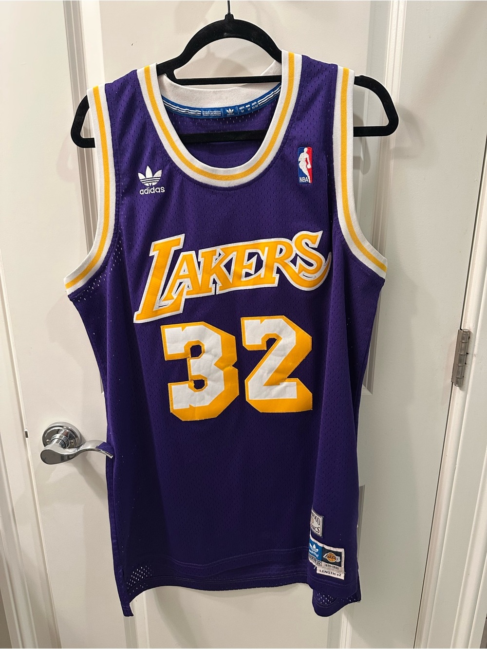 adidas Magic Johnson Los Angeles Lakers Purple & Gold #32 Basketball Jersey